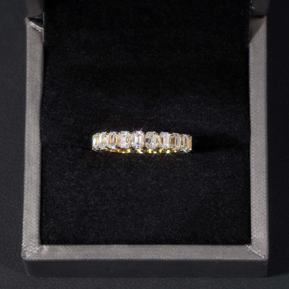 VVS Moissanite All Colors Emerald Cut Ring
