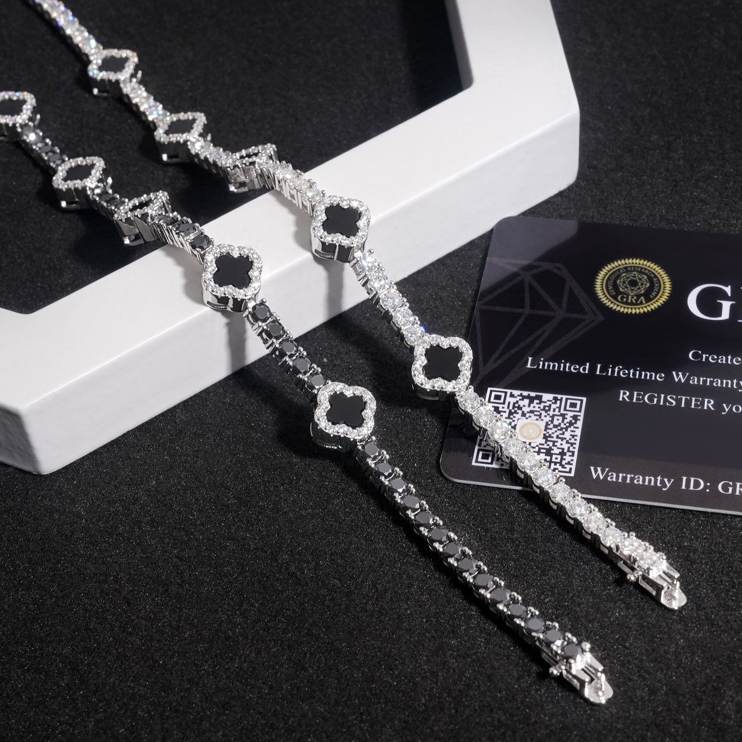 VVS Moissanite Four Leaf Clover Chain/Bracelet
