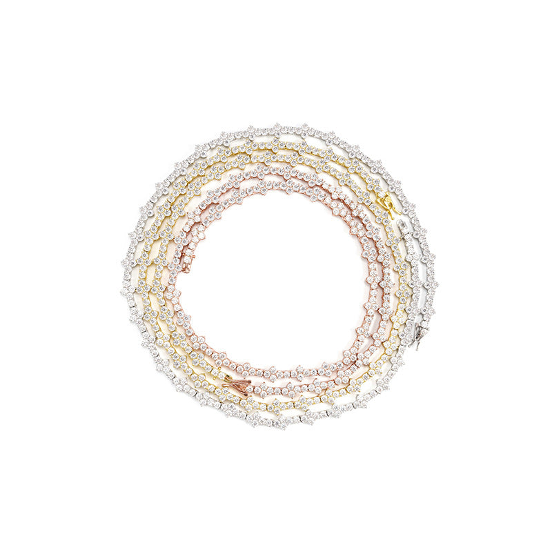 VVS MOISSANITE CROSS TENNIS CHAIN/BRACELET