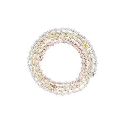 VVS MOISSANITE CROSS TENNIS CHAIN/BRACELET