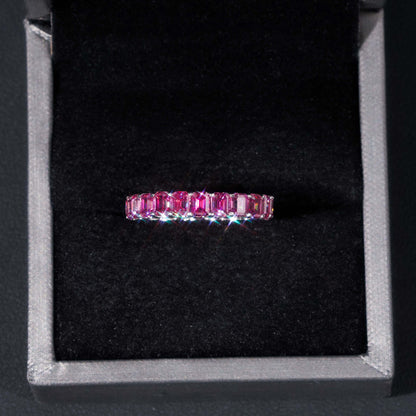 VVS Moissanite All Colors Emerald Cut Ring