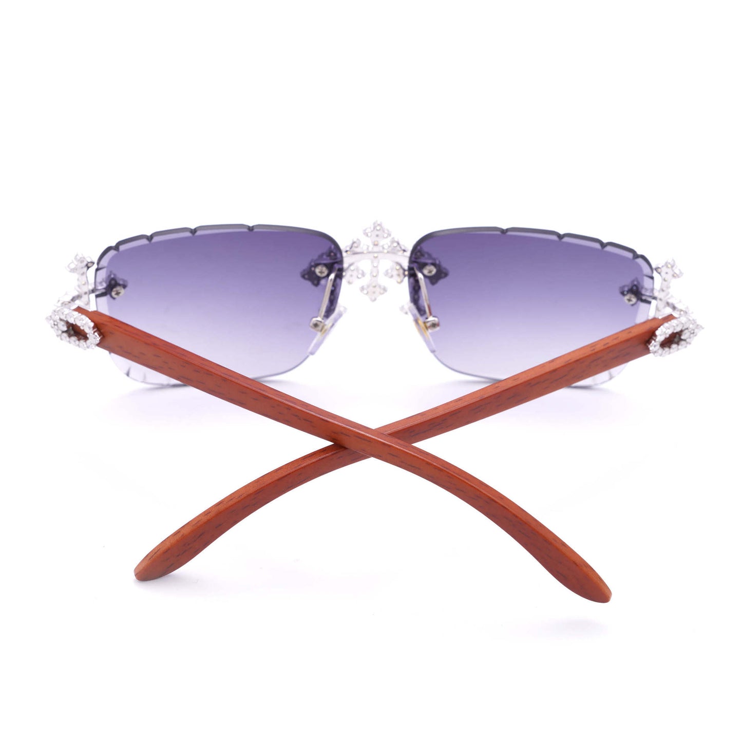 VVS Moiisanite Tripple Cross Glasses