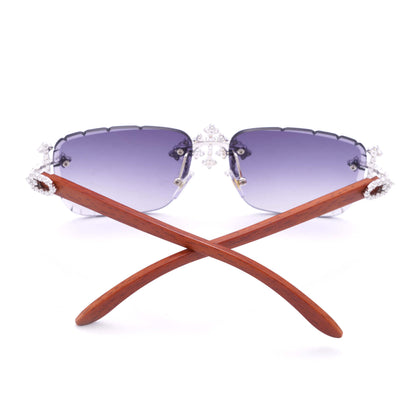 VVS Moiisanite Tripple Cross Glasses