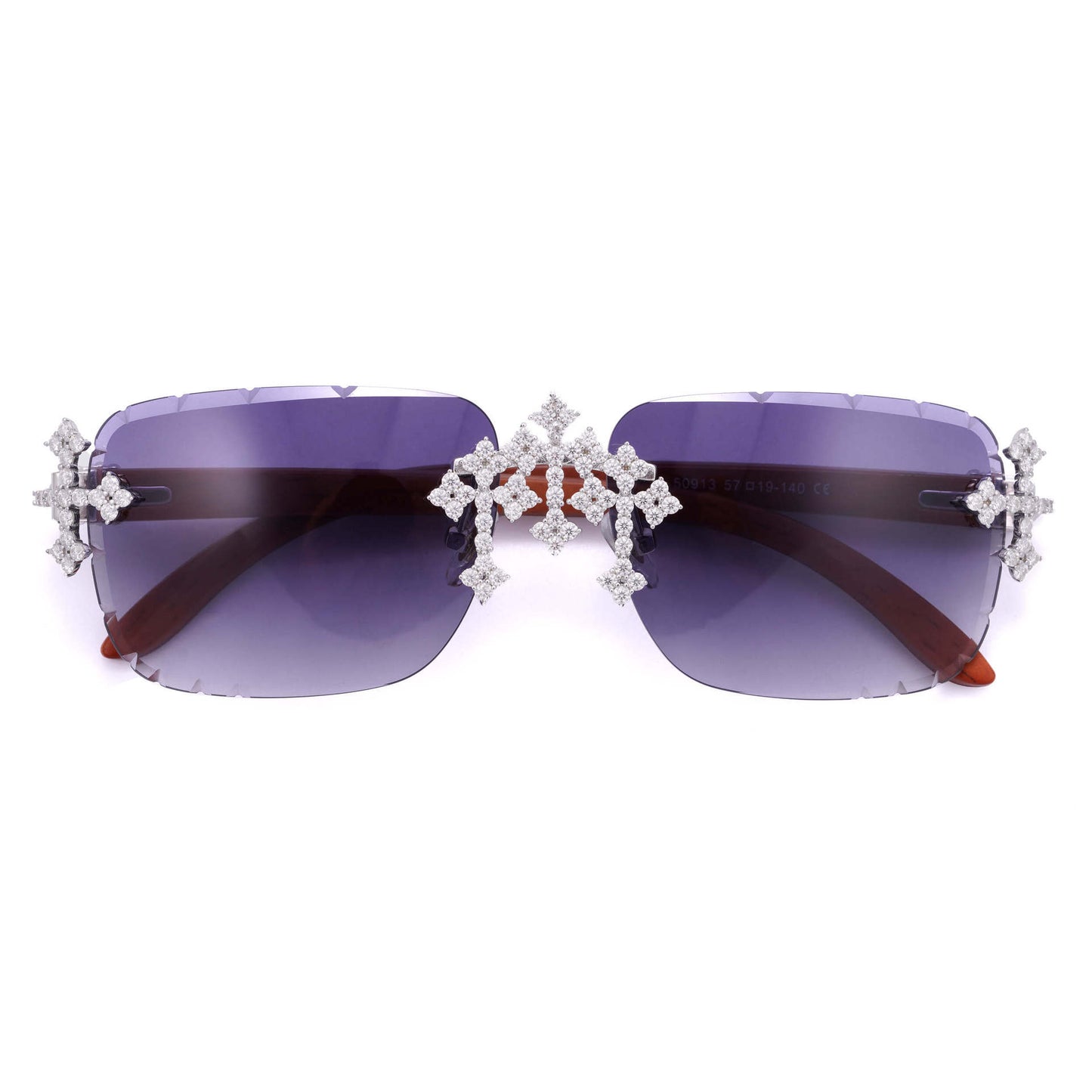VVS Moiisanite Tripple Cross Glasses