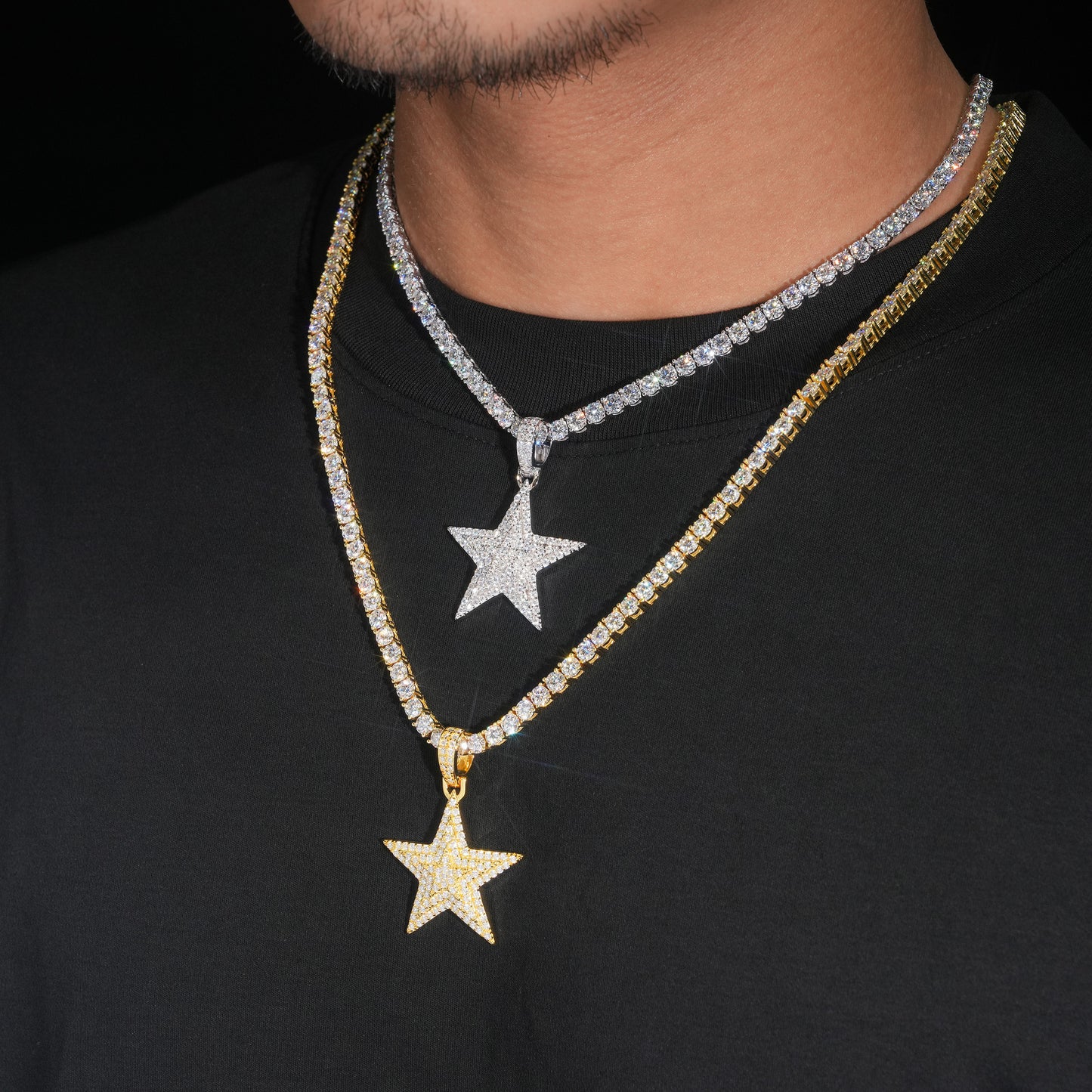VVS MOISSANITE STAR PENDANT