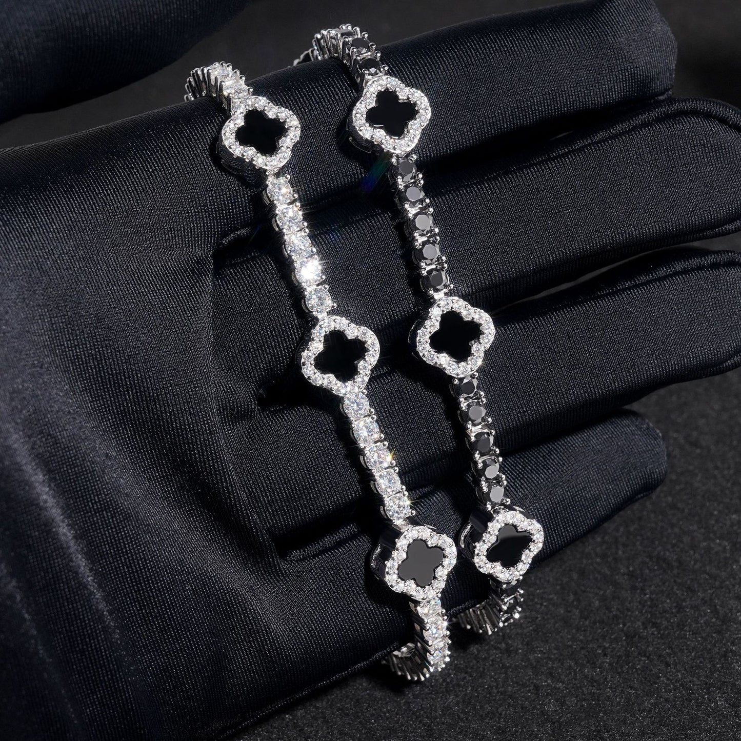 VVS Moissanite Four Leaf Clover Chain/Bracelet