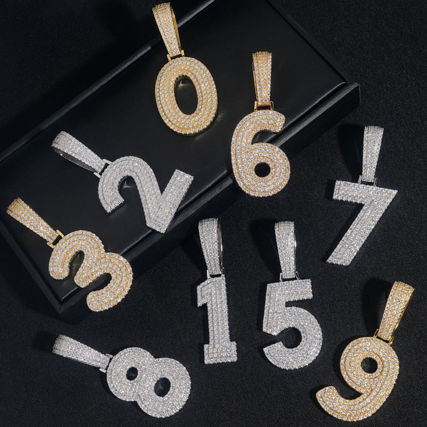 VVS Moissanite Numbers Pendant