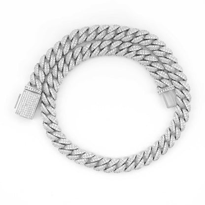 VVS MOISSANITE PRONG CUBAN CHAIN/BRACELET