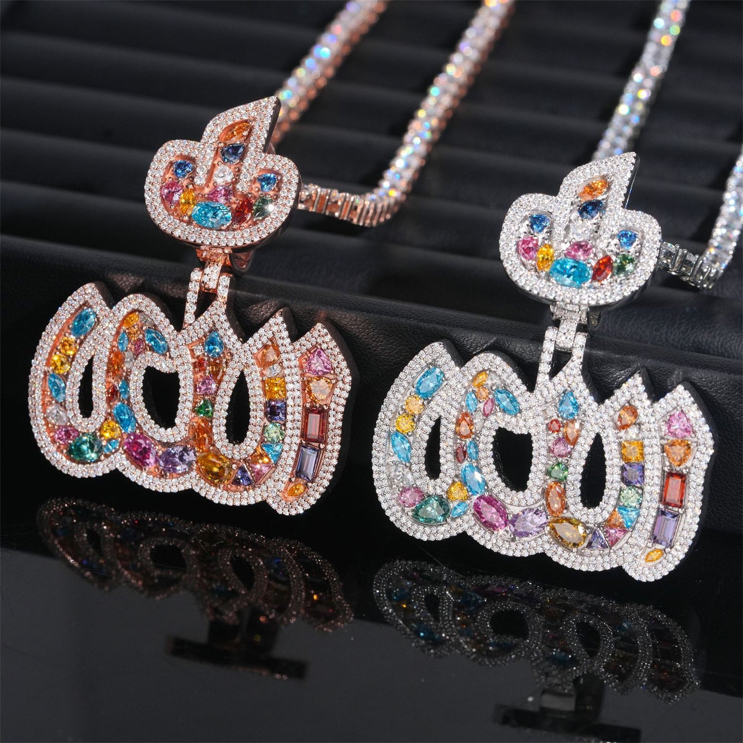 VVS Moissanite Colorful Allah Pendant