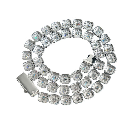 VVS MOISSANITE 10MM CLUSTER CHAIN/BRACELET