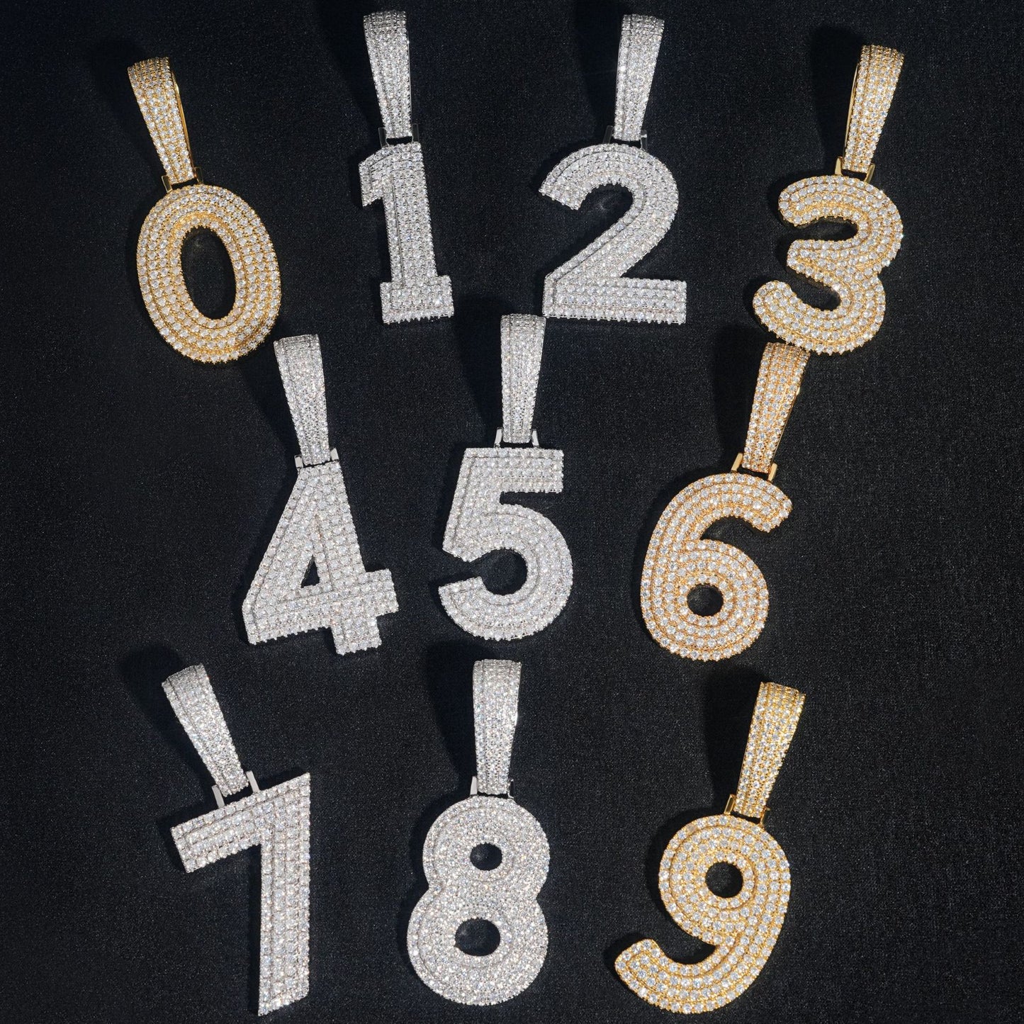 VVS Moissanite Numbers Pendant