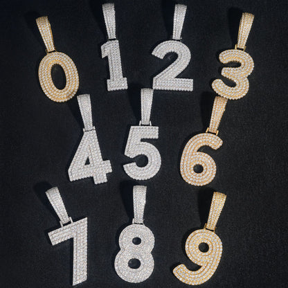 VVS Moissanite Numbers Pendant