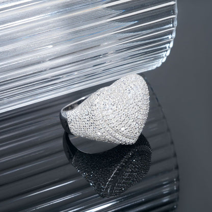 VVS Moissanite Pavé Heart Ring