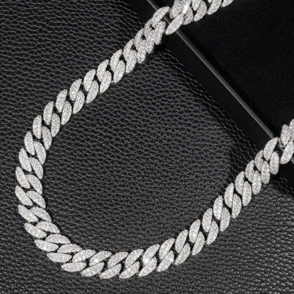 VVS MOISSANITE PRONG CUBAN CHAIN/BRACELET