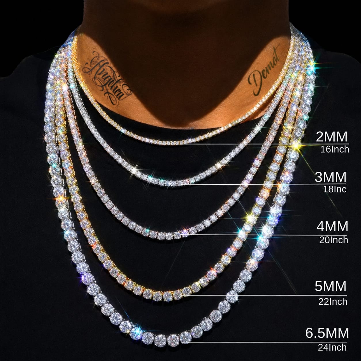 VVS Moissanite Tennis Chain (All Sizes)