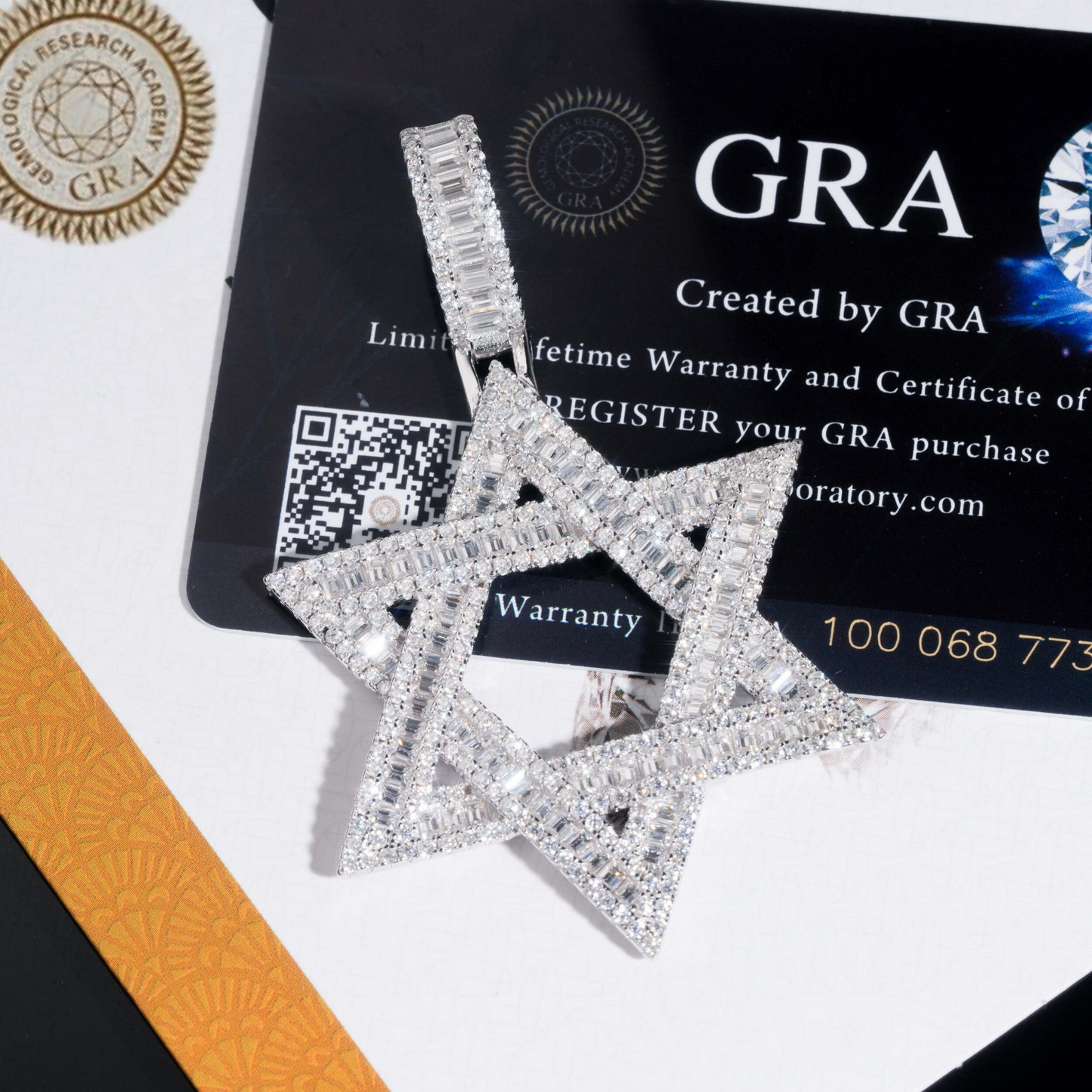 VVS MOISSANITE STAR OF DAVID PENDANT