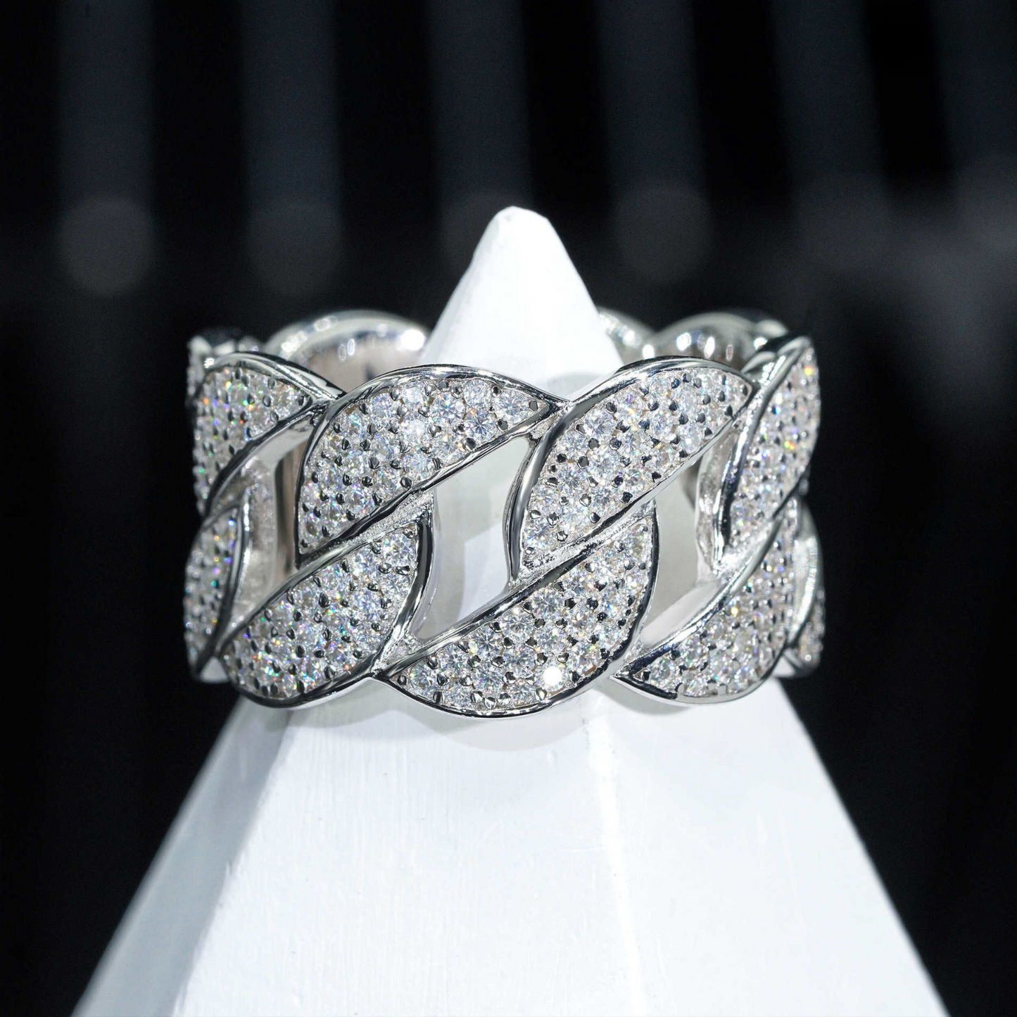 VVS MOISSANITE CUBAN RING