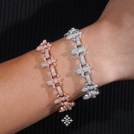 VVS Moissanite 16MM Fleur-De-Lis Bracelet