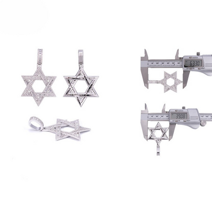 VVS MOISSANITE STAR OF DAVID PENDANT