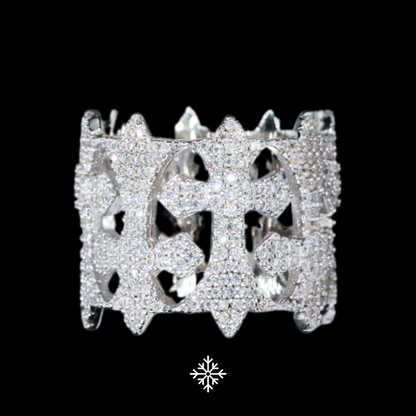 VVS MOISSANITE ROYAL CROSS RING
