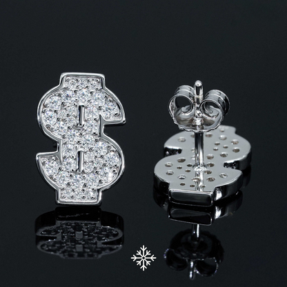 VVS Moissanite Dollar $ign Stud Earrings