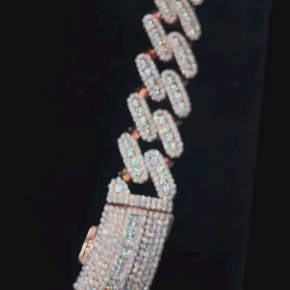 VVS MOISSANITE PRONG CUBAN CHAIN/BRACELET