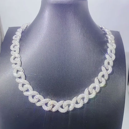 VVS MOISSANITE INFINITY LINK CHAIN/BRACELET
