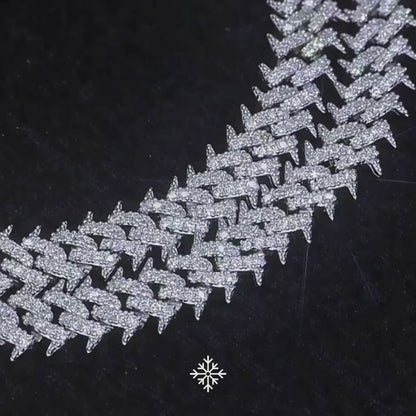 VVS MOISSANITE 10MM PRONG CUBAN CHAIN/BRACELET