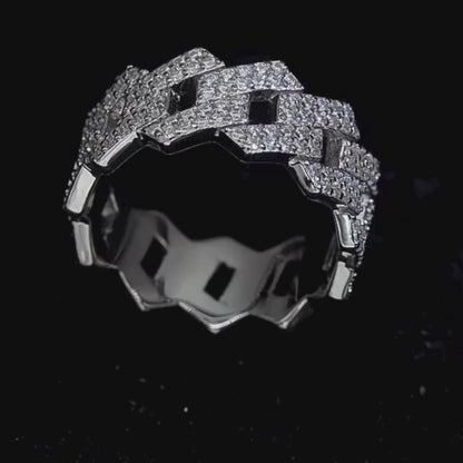VVS MOISSANITE CUBAN RING