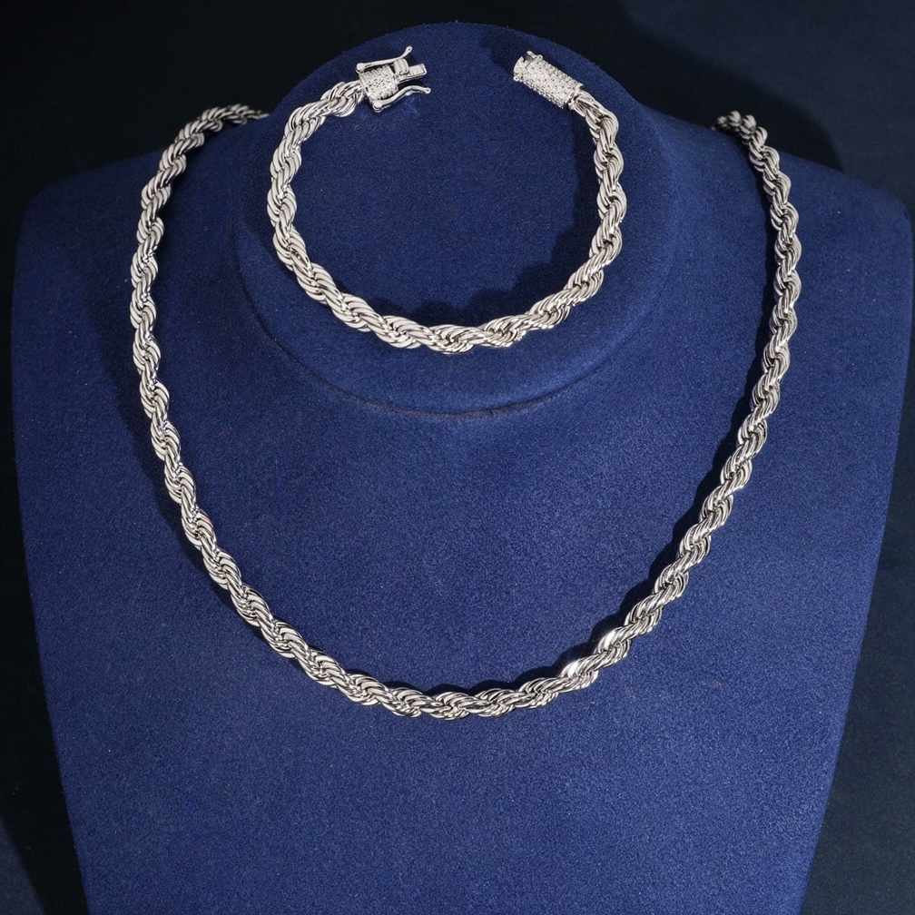 6mm Stainless Steel Rope Bracelet