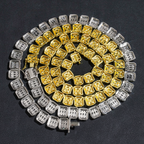 New Design Fashion 13mm Baguette CZ Diamond Cluster Tennis Chain