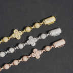 Mixed Flower 10mm Moissanite Bead Chain