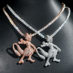 New Arrivals 3D Fashion Iced Out Diamond Fox Pendant