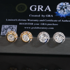 6.5mm Center Stone Bezel Setting Moissanite Earrings