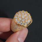 Iced Out Moissanite Mens Ring
