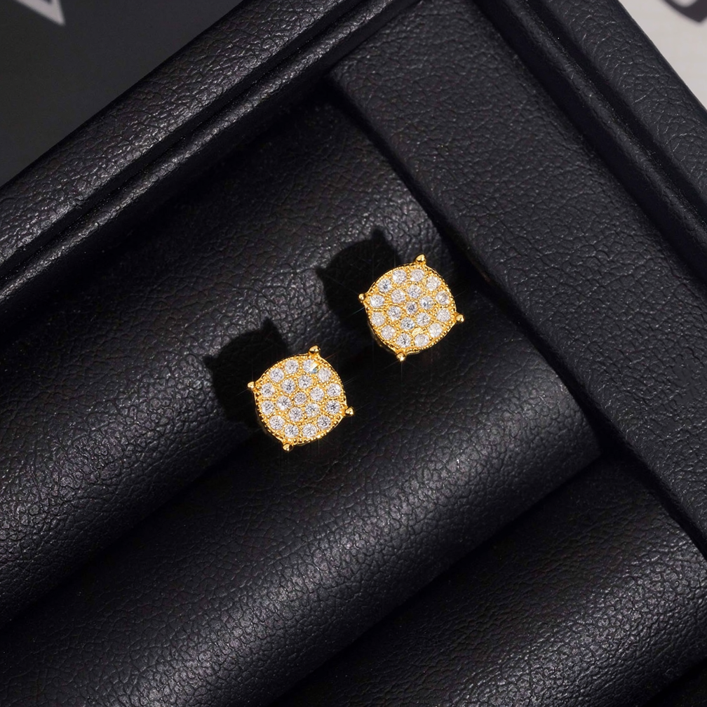 ZUANFA JEWELRY Moissanite Screw Back Stud Earrings