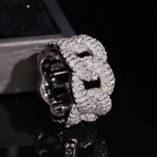 Hip Hop Moissanite Eternity Cuban Ring