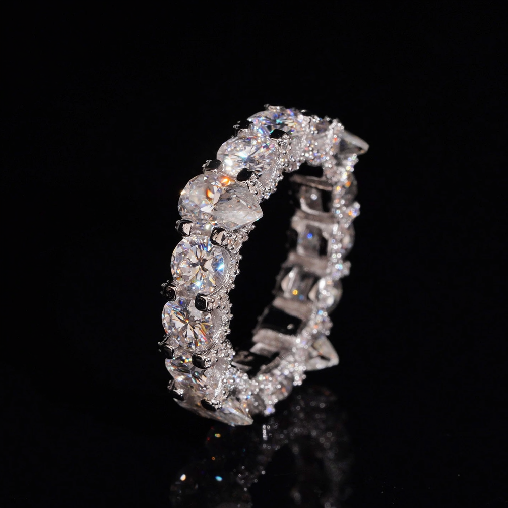 Classic 925 Silver Moissanite Women Wedding Ring