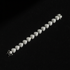 Heart Shape 13mm 925 Sterling Silver Iced Out Moissanite Cuban Link Bracelet