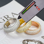 Hot Selling 925 Silver Pass Diamond Tester 5 Rows Moissanite Eternity Ring