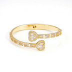 Heart Shape Hot Sale Hip Hop Moissanite Bracelet Bangle