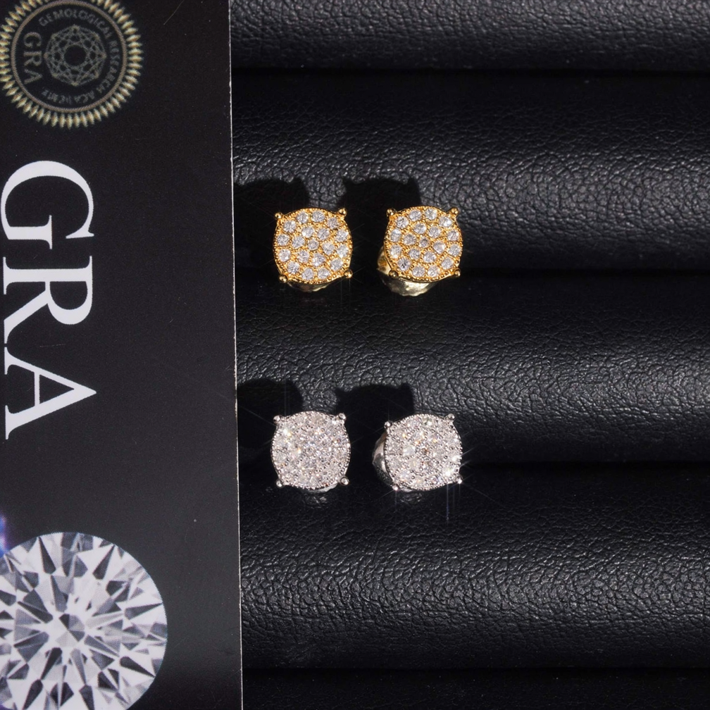 ZUANFA JEWELRY Moissanite Screw Back Stud Earrings