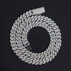 10MM 3 Rows Moissanite Cuban Link Bracelet
