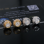 6.5mm Center Stone Bezel Setting Moissanite Earrings