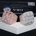 Square Hip Hop Mens Moissanite Ring