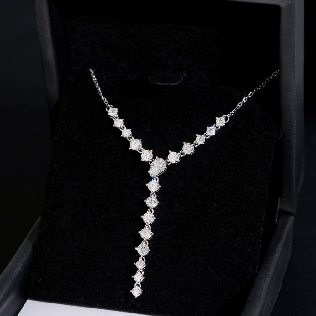 Zuanfa Fashion Moissanite Rosary Women Necklace