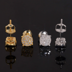 Hip Hop Iced Out Moissanite Stud Earrings