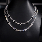 Black Clover Moissanite Tennis Chain
