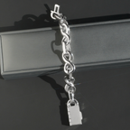 15MM Eternity Moissanite Cuban Link Bracelet