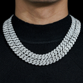 Popular 13MM Two Row Moissanite Cuban Link Chain